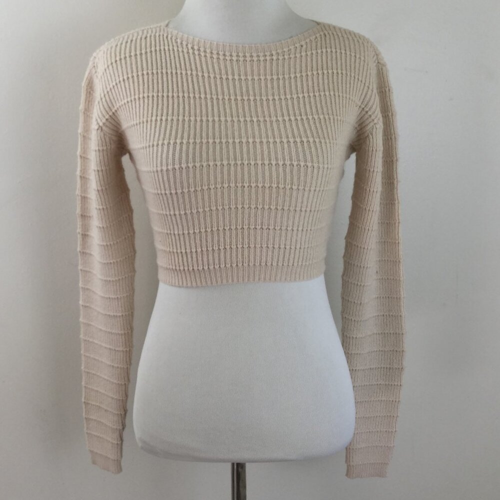 Naked Wardrobe Cream Cropped Top s